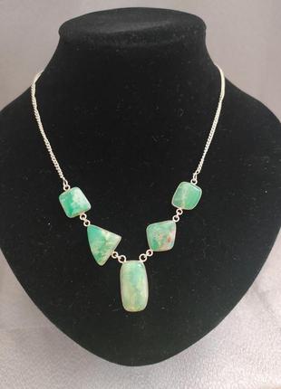 Колье хризопраз