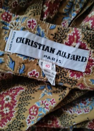 Christian aujard винтаж ретро юбка длинная в складки юбку винтажную длинную с карманами5 фото