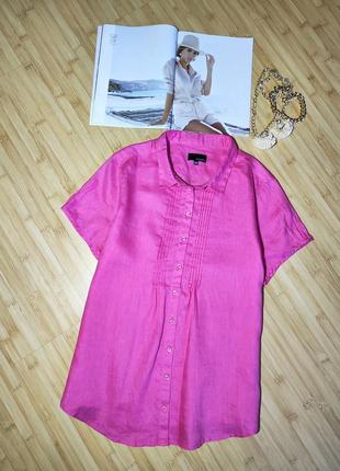 Andrea💓 гарна рожева сорочка зі 100% льону2 фото