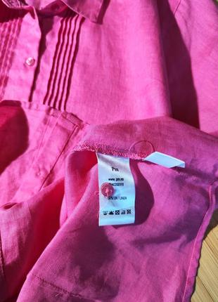 Andrea💓 гарна рожева сорочка зі 100% льону5 фото