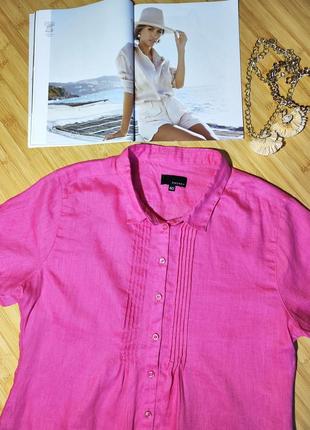 Andrea💓 гарна рожева сорочка зі 100% льону4 фото