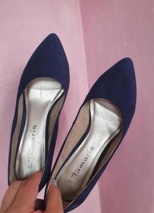 Темно синие туфли классика5 фото