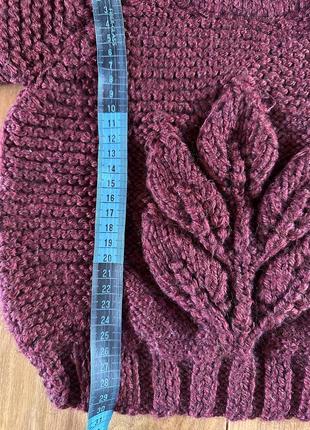 Теплый вязаный свитер 9-12 месяцев4 фото