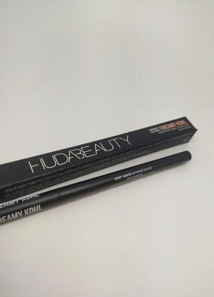Кремовый карандаш для глаз huda beauty creamy kohl eyeliner black2 фото