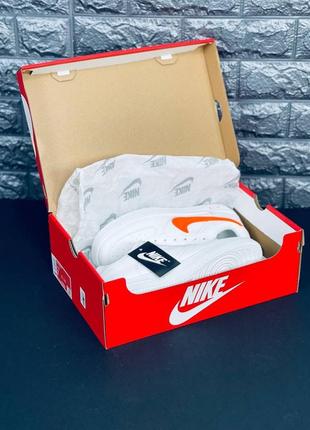 Nike air force low подростковые кроссовки белые с яркими эмблемами 36-405 фото