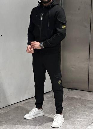 Костюм stone island/спортивний костюм/карго/на манжетах/кенгуру