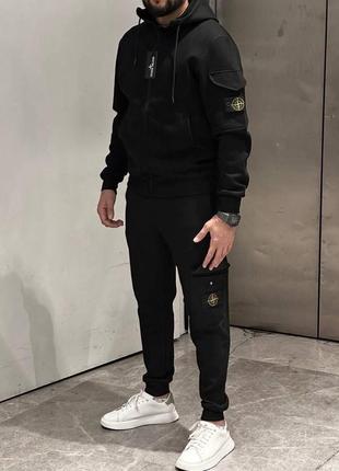 Костюм stone island/спортивний костюм/карго/на манжетах/кенгуру