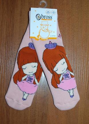 Теплі махрові шкарпетки 3-5  bross бросс принцеса дівчинка