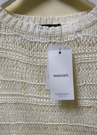 Жіночий ажурний пуловер mango 2