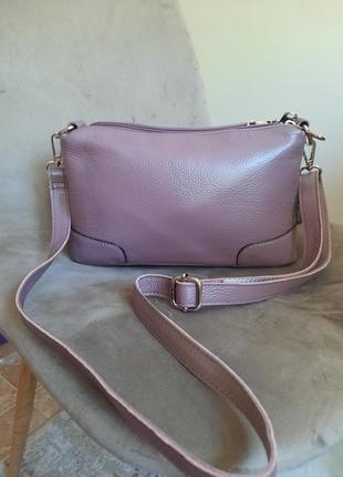 Чудова шкіряна сумка на 3 відділення