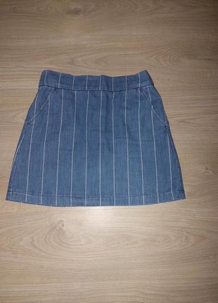 Джинсовая юбка а-силуэта topshop1 фото