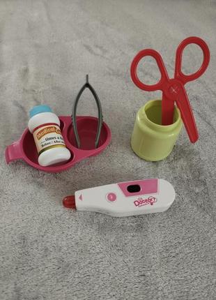 Набор лекарственный детский термометр градусник с подсведкой ножницы пинцет