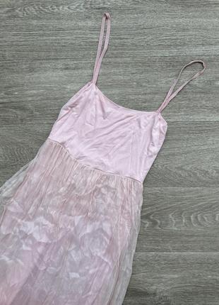 Стильна натуральна шовкова сукня градієнт омбре міді сарафан frogbox 36/s4 фото