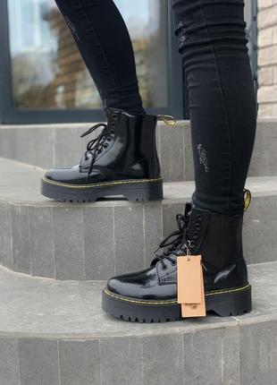 Dr.martens jadon жіночі черевики на платформі з глянсової шкіри/осінь/зима/весна😍