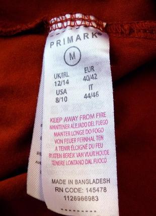 Базовый трикотажный коттоновый лонгслив primark терракотовый/футболка с длинным рукавом8 фото