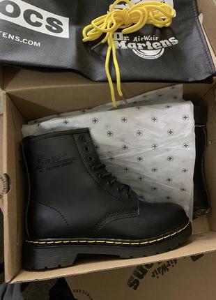 Dr.martens кожаные меховые женские ботинки /осень/зима/весна😍2 фото