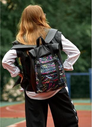 Женский рюкзак sambag rolltop zard с принтом «abstract»