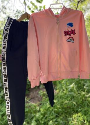 Трикотажный костюм-двойка для девочек, ke yi qi,