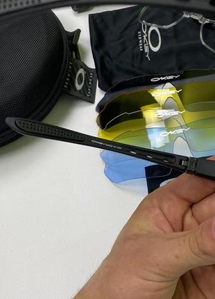 Окуляри очки oakley с набором линз polarized солнце защитные вело очки спортивные тактические y2k4 фото