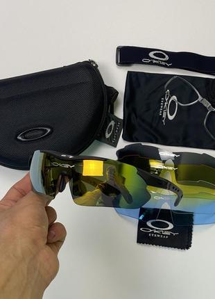 Окуляри очки oakley с набором линз polarized солнце защитные вело очки спортивные тактические y2k1 фото