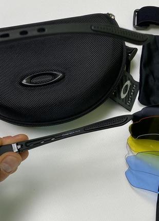 Окуляри очки oakley с набором линз polarized солнце защитные вело очки спортивные тактические y2k3 фото