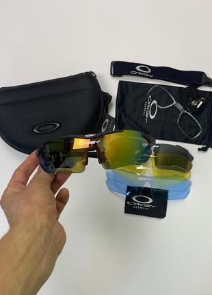 Окуляри очки oakley с набором линз polarized солнце защитные вело очки спортивные тактические y2k2 фото