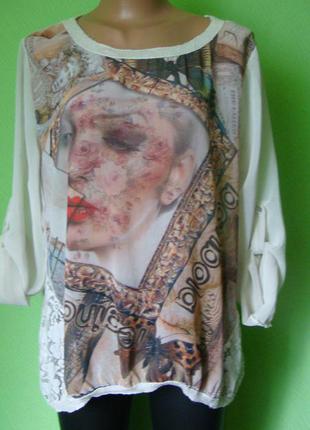 Красива шифонова блуза розмір: l/xl