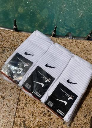 12 пар 350 грн, шкарпетки високі nike, найк, білі, чоловічі