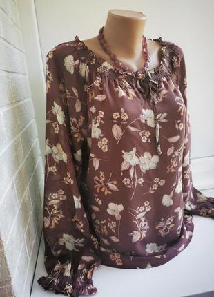 Гарна жіноча блуза з натурального шовку laura ashley1 фото