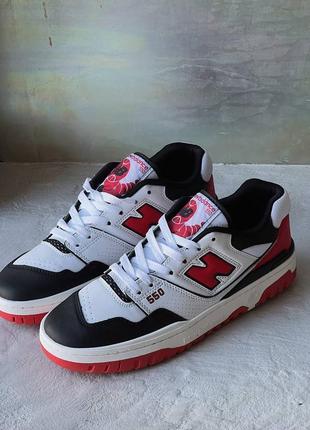 Кроссовки new balance 550 white/red/black4 фото