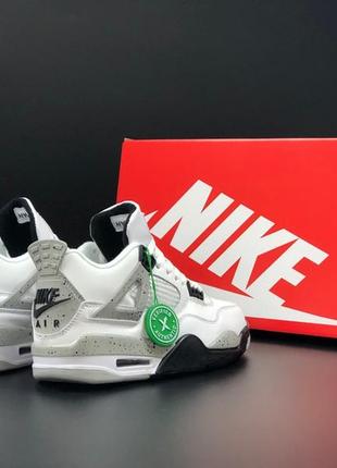 Шикарні шкіряні кросівки nike air jordan 4 для міста / кросівки жіночі для бігу і заняття спортом4 фото