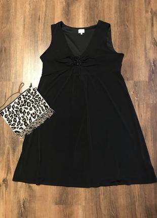 Роскошное платье,чёрное платье вечернее,нарядное большого размера1 фото