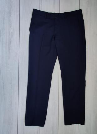 Якісні вовняні чоловічі брюки темно-синього кольору від tommy hilfiger пояс 46 см 52 р