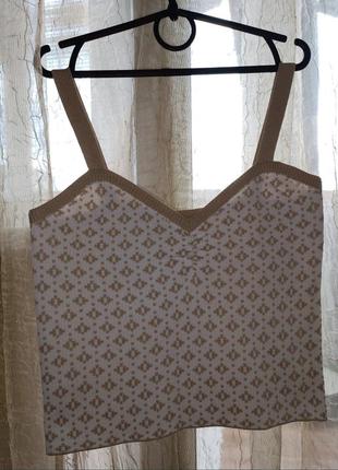 🤍базовый кроп-топ xs/s нежный женский топ блуза на тонких бретелях3 фото