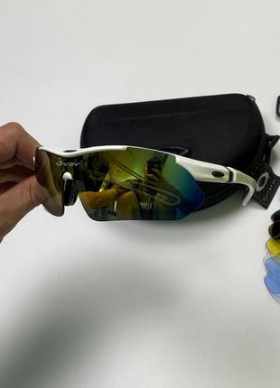 Окуляри очки oakley с набором линз polarized солнце защитные вело очки спортивные тактические y2k6 фото