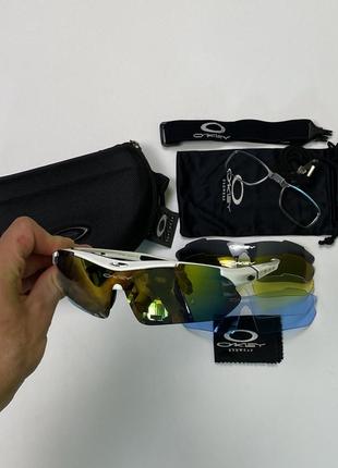 Окуляри очки oakley с набором линз polarized солнце защитные вело очки спортивные тактические y2k