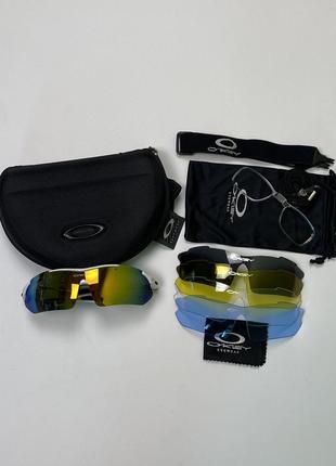 Окуляри очки oakley с набором линз polarized солнце защитные вело очки спортивные тактические y2k7 фото