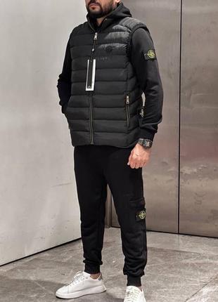 Спортивний костюм трійка в стилі stone island