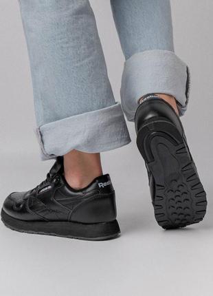 Reebok classic black3 фото