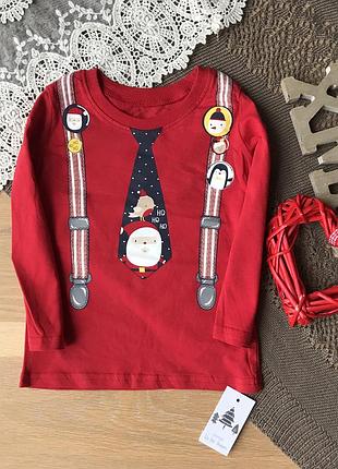 Новорічний реглан кофта george 9-12 12-18 на хлопчика