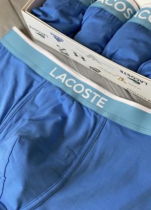 Подарунковий набір чоловічої білизни lacoste з вишитим крокодилом у коробці, чоловічі боксери лакоста преміум6 фото