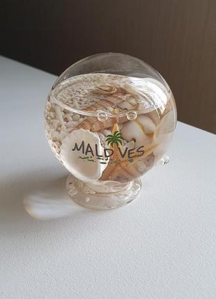 Сувенир мальдивы, шар с водой, сфера3 фото