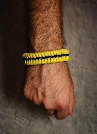 Браслет из паракорда fishtail с оплетением на регулируемой застежке, цвет изделия под заказ