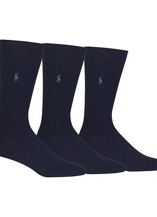 Новые носки polo ralph lauren ( ральф лаурен 3pack ribbed dress socks ) с америки