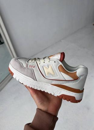 Кроссовки new balance 550 white/orange1 фото