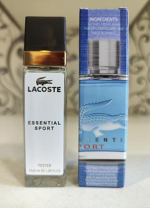 Чоловічі lacoste essential sport pour homme (лакоста есеншіал спорт пур хом) 40 мл