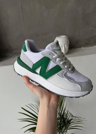 Кроссовки new balance white/green