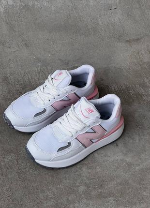 Кроссовки new balance white/pink