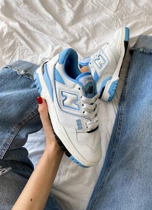 Кроссовки new balance 550 white blue3 фото