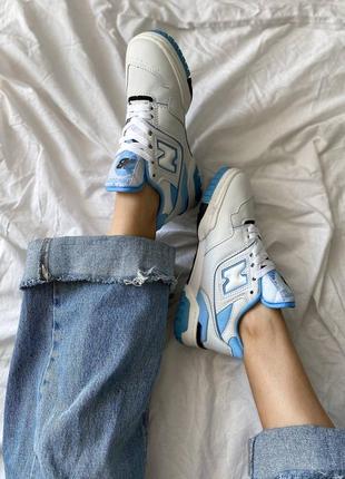 Кроссовки new balance 550 white blue5 фото